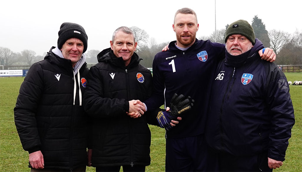 Sandbach United Goalkeeper Andrew Jones is Reusch UK First Division South Goalkeeper of the Month award winner for January 